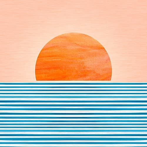 Minimalsunset 5 Abstract Art Print