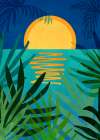 Moon Rise Landscape Art Print