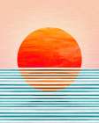 Minimalist Sunset 3 Tall Art Print