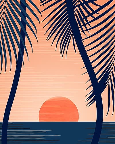 Sunset Beach Art Print