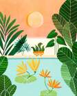 Shangri La At Sunset Art Print
