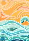 Sky and Sea Abstract 2 Coastal Print