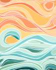 Sky and Sea Abstract 1 Art Print