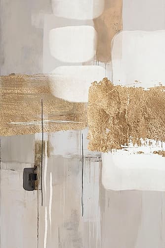 Golden happiness Minimalist Print