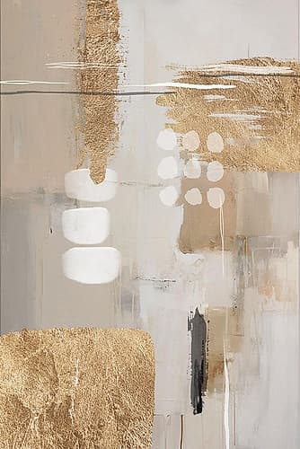 Canvas in Gold Minimalist Print