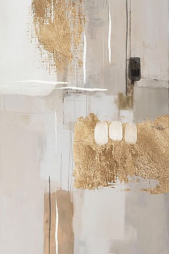 Golden Canvas Abstract Art Print