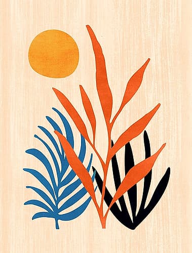 Abstract Summer Sunset Art Print