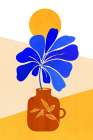 Blue Leaf 2 Art Print