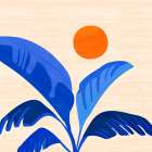 Indigo Tropics Art Print