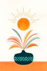 Sunny Tropics Tall Art Print