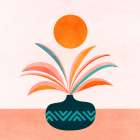 Sun Worship Sq Still Life Print