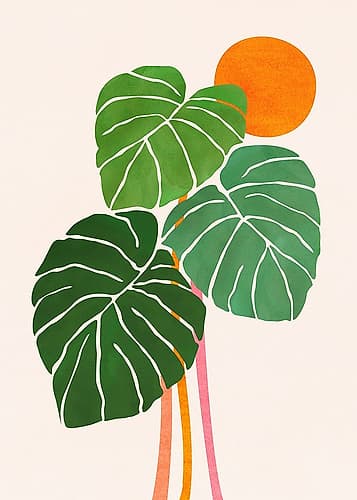 Monstera and Sunshine 1.png Nature Print