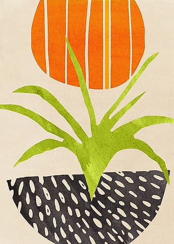 Scandi Summer 2 Abstract Art Print