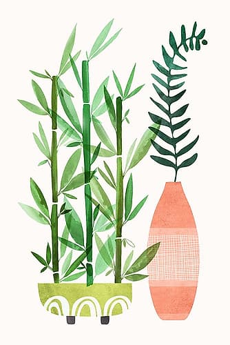 Bamboo Fern 2x3 Minimalist Print