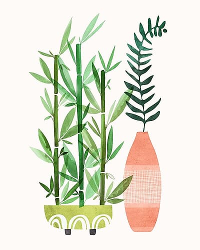 Bamboo Fern Minimalist Print