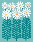 80s Floral 2 Art Print