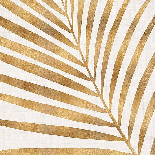Gold Palm Frond Minimalist Print