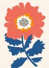 Folk Floral Red.png Art Print