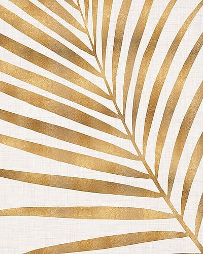 Gold Palm Frond 2 Art Print