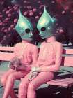 Pink Couple Art Print
