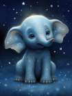 Cute Elephant Art Print