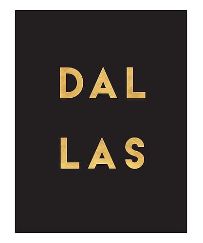 1 Gold On Black City Names 24 Signs Print
