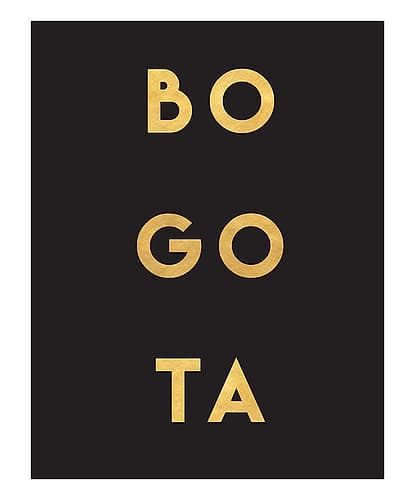 1 Gold On Black City Names 15 Signs Print