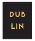 1 Gold On Black City Names 28 Minimalist Print