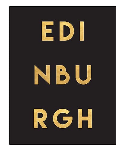 1 Gold On Black City Names 29 Signs Print