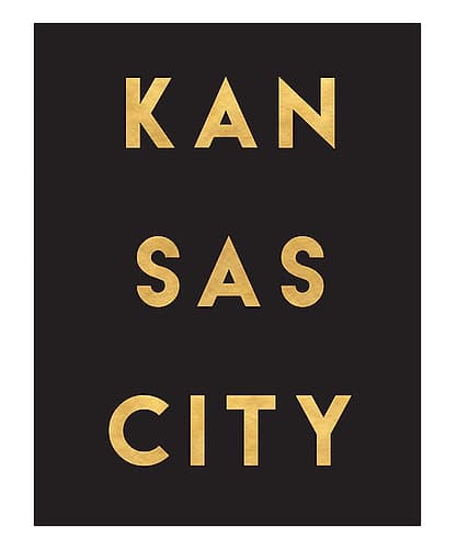 1 Gold On Black City Names 36 Signs Print