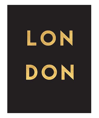 1 Gold On Black City Names 41 Signs Print
