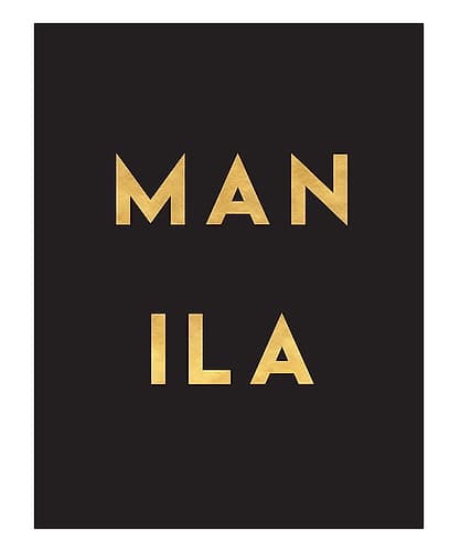 1 Gold On Black City Names 46 Signs Print