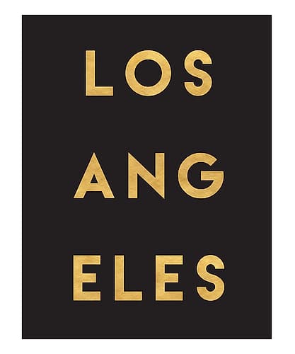 1 Gold On Black City Names 42 Signs Print