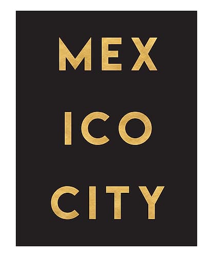 1 Gold On Black City Names 52 Signs Print