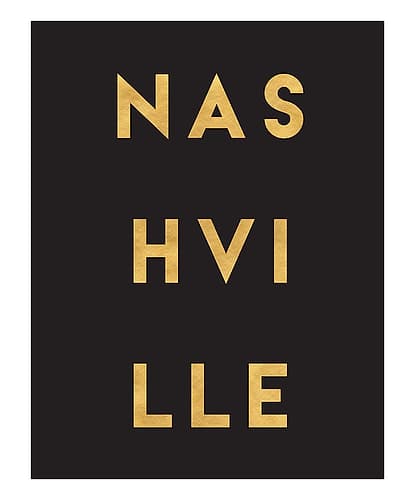 1 Gold On Black City Names 59 Signs Print