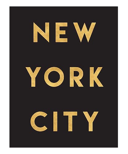 1 Gold On Black City Names 61 Signs Print
