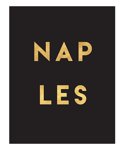 1 Gold On Black City Names 58 Signs Print