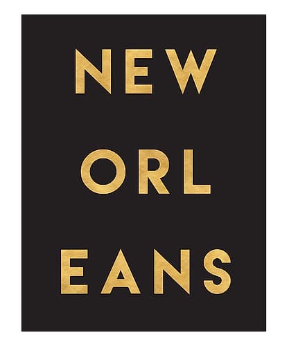1 Gold On Black City Names 60 Signs Print