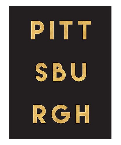 1 Gold On Black City Names 67 Signs Print