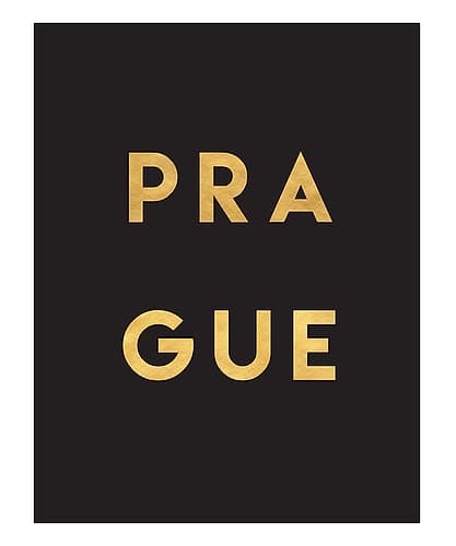 1 Gold On Black City Names 69 Signs Print