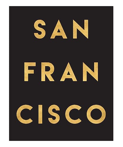 1 Gold On Black City Names 75 Signs Print