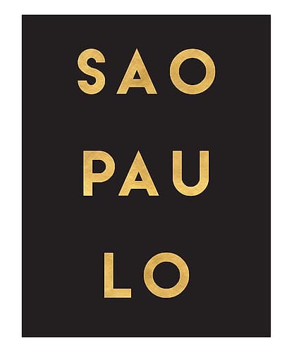 1 Gold On Black City Names 77 Signs Print