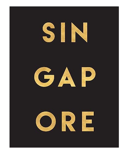 1 Gold On Black City Names 81 Signs Print
