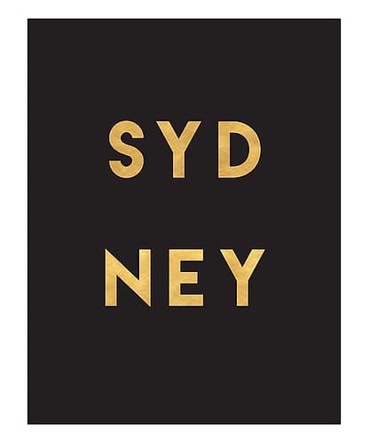1 Gold On Black City Names 84 Signs Print