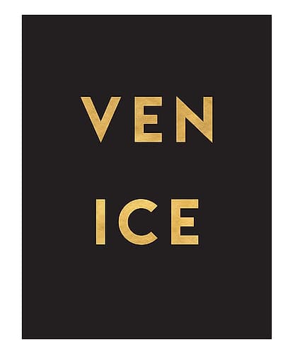1 Gold On Black City Names 91 Art Print