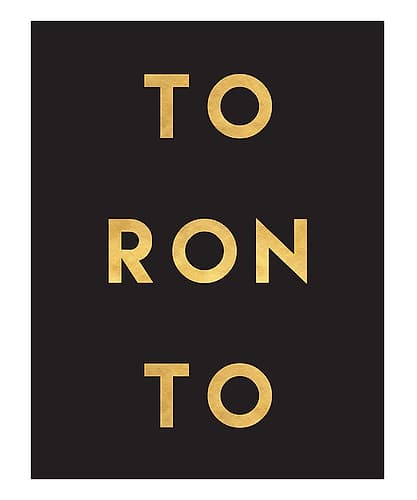 1 Gold On Black City Names 89 Signs Print