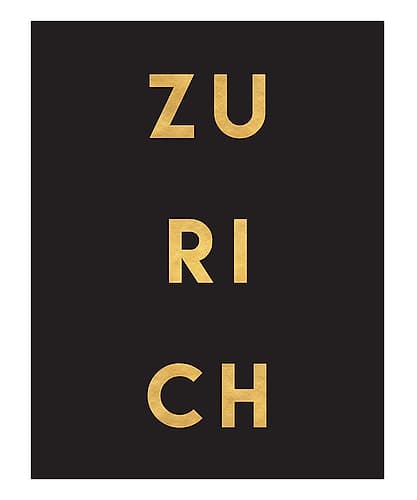 1 Gold On Black City Names 95 Signs Print