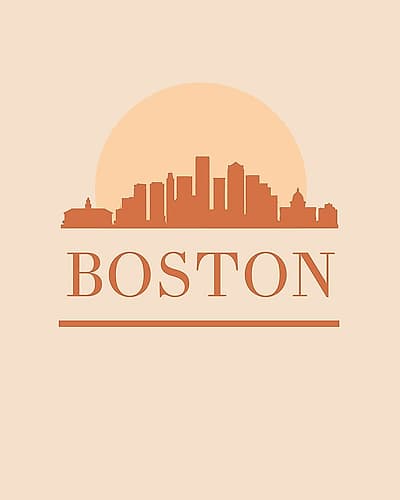 Black Skyline Earth Tone 16 Art Print