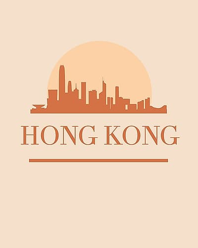 Black Skyline Earth Tone 32 Art Print