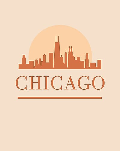 Black Skyline Earth Tone 21 Art Print